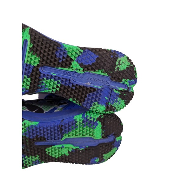 Under Armor UA Mainshock 2 Blue/Green Camo Shoes Size Youth 5.5Y [3022865-400] - Picture 10 of 10